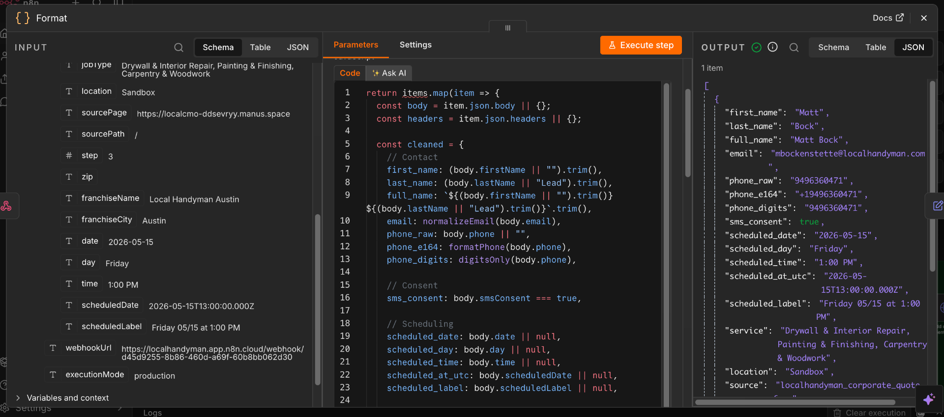 Lead normalization layer
