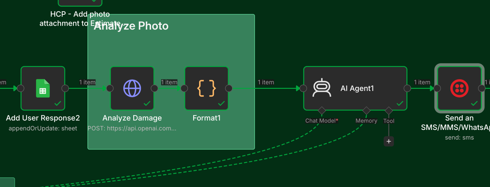 AI image analysis and structured output